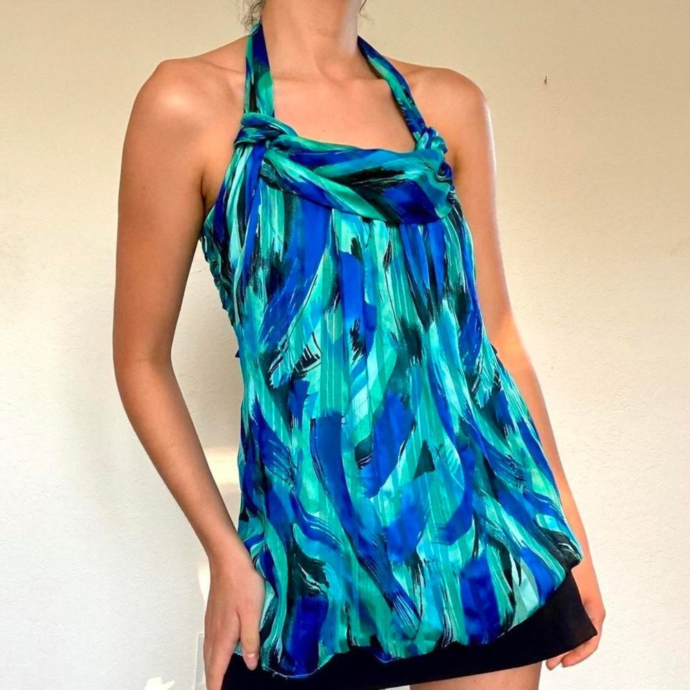 Y2K Cache Abstract Halter Top - Picture 2 of 7